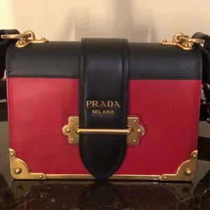 Prada Cahier leather shoulder bag❤️🖤